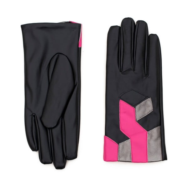 Czarno-różowe rękawiczki Molly