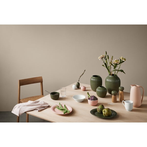 Ciemnozielony kamionkowy wazon Kähler Design, wys. 25,5 cm-image-2