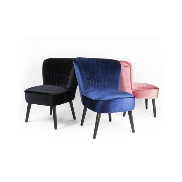 Różowe krzesło z aksamitnym obiciem Leitmotiv Luxury-image-4