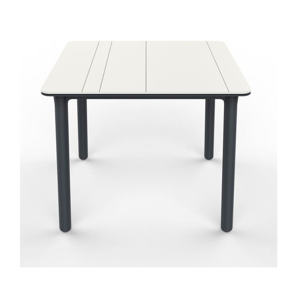 Szaro-biały stół ogrodowy Resol NOA, 90x90 cm