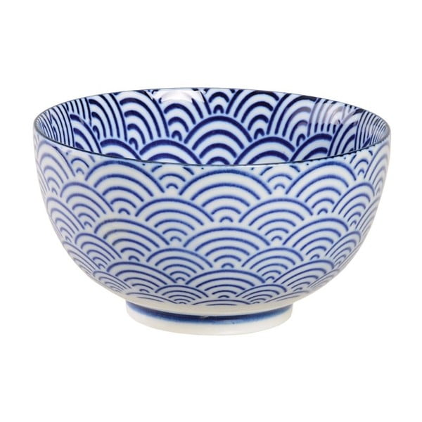 Niebieska porcelanowa miska Tokyo Design Studio Wave, ⌀ 13,2 cm