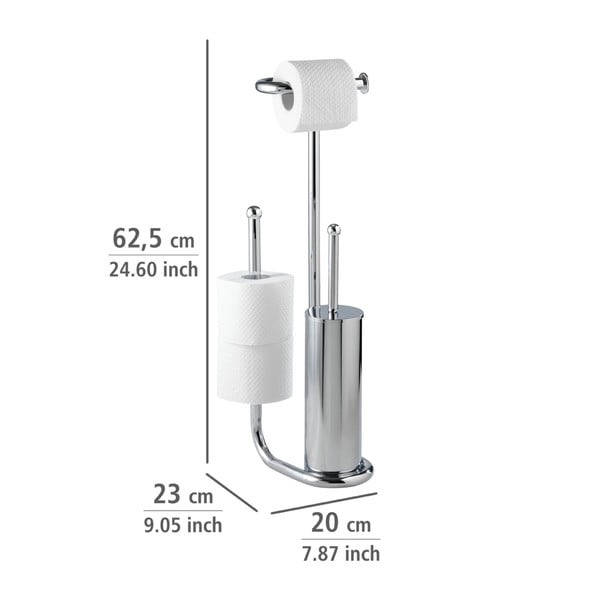 Zestaw stojaka do WC na szczotkę i papier toaletowy Wenko Universalo-image-3