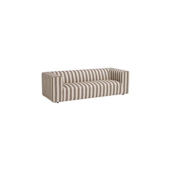 Brązowa/kremowa sofa z tkaniny szenilowej 220 cm Lisa – Ellos Home