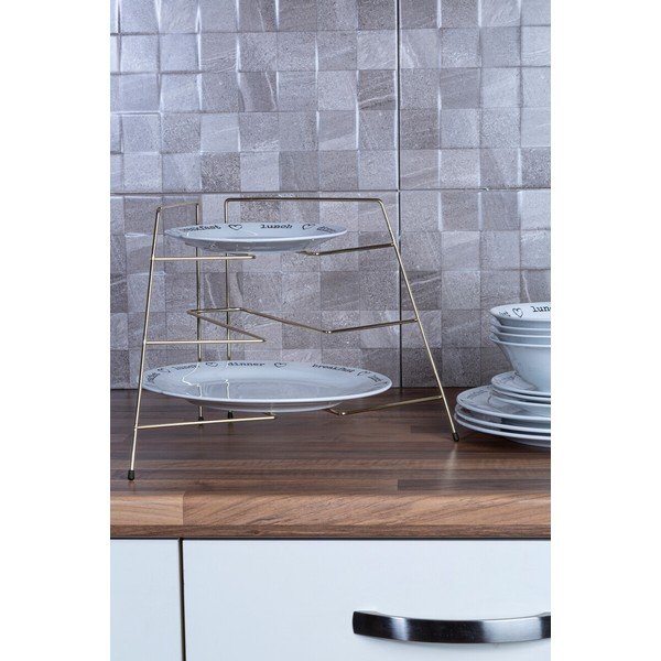 Metalowa dodatkowa półka w kolorze złota 37x25 cm Rowan – Premier Housewares-image-1
