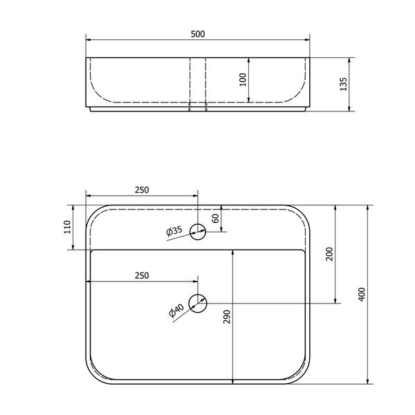 Biała ceramiczna umywalka 50x40 cm Garda – Sapho-image-4
