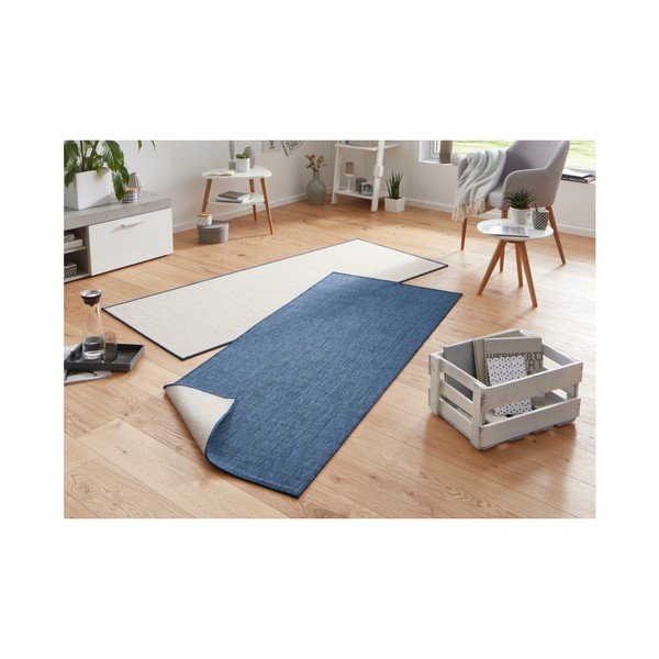 Niebieski chodnik dwustronny odpowiedni na zewnątrz NORTHRUGS Miami, 80x250 cm-image-2