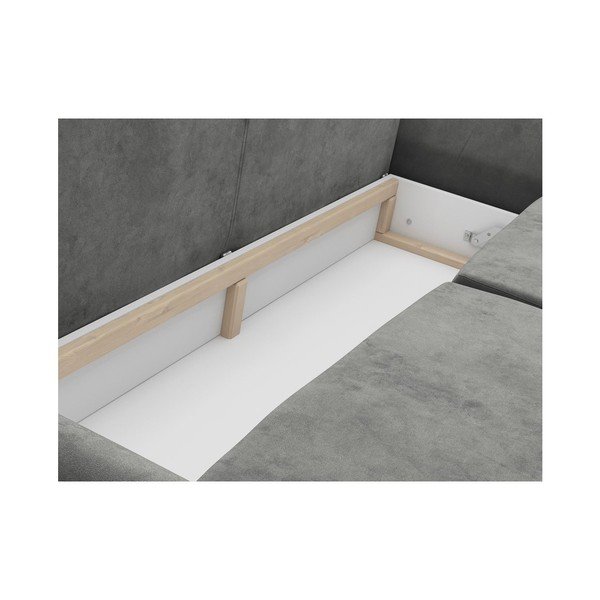 Szara 3-osobowa sofa rozkładana z aksamitnym obiciem Windsor & Co Sofas Pyxis-image-4