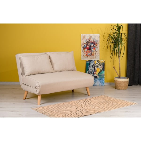 Beżowa rozkładana sofa 120 cm Folde – Artie-image-1