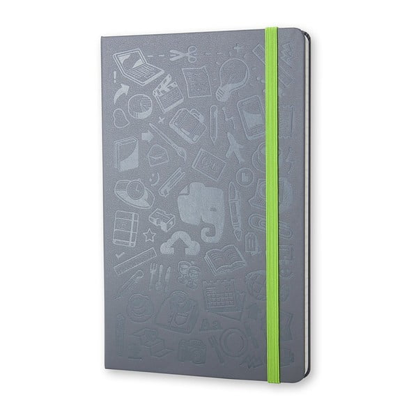 Szary notatnik w linie w twardej oprawie Moleskine, 240 stron-image-1