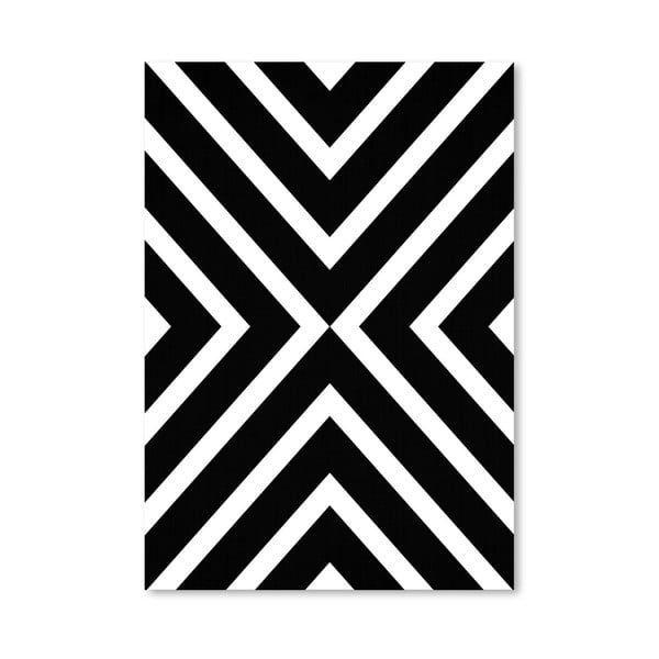 Plakat Geometric White Black