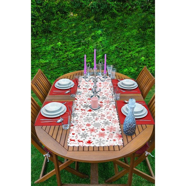 Świąteczny zestaw 4 mat stołowych i bieżnika 140x45 cm American Servis – Mila Home-image-2
