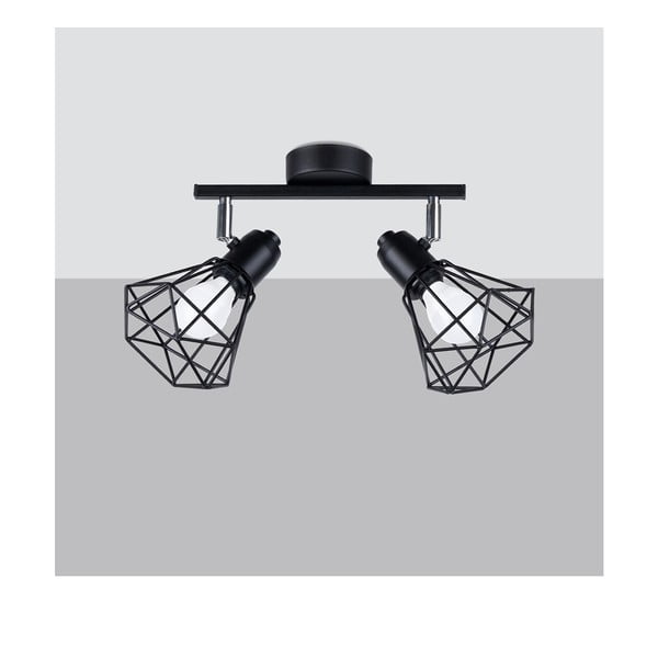 Czarna lampa sufitowa ø 10 cm Varpu – Sollux-image-3