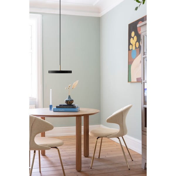 Czarna lampa wisząca LED ze ściemniaczem i metalowym kloszem ø 31 cm Asteria Plus Mini – UMAGE-image-1