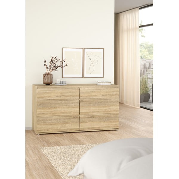 Niska komoda w dekorze dębu 153x84 cm Nova – Tvilum-image-1