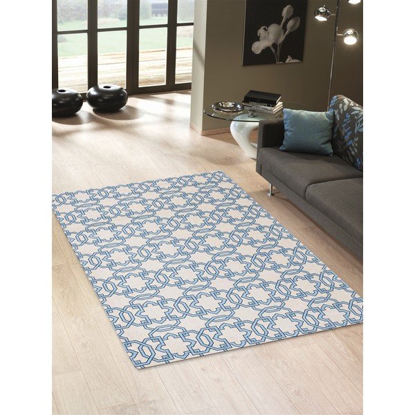 Wytrzymały dywan kuchenny Webtapetti Tiles Blue, 80x130 cm