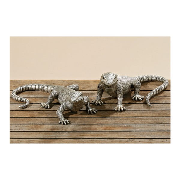 Zestaw 2 dekoracyjnych statuetek Lizards