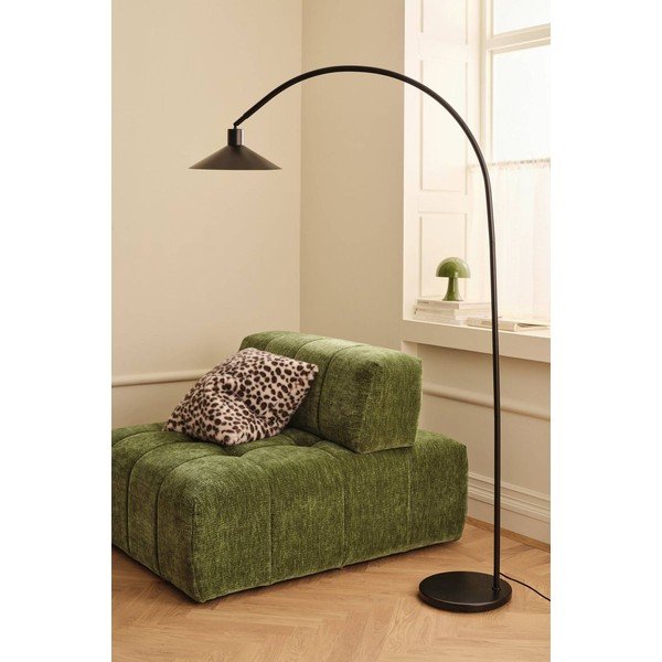 Czarna metalowa lampa stojąca z elastyczną konstrukcją (wysokość 169 cm) Louisiana – Ellos Home-image-1