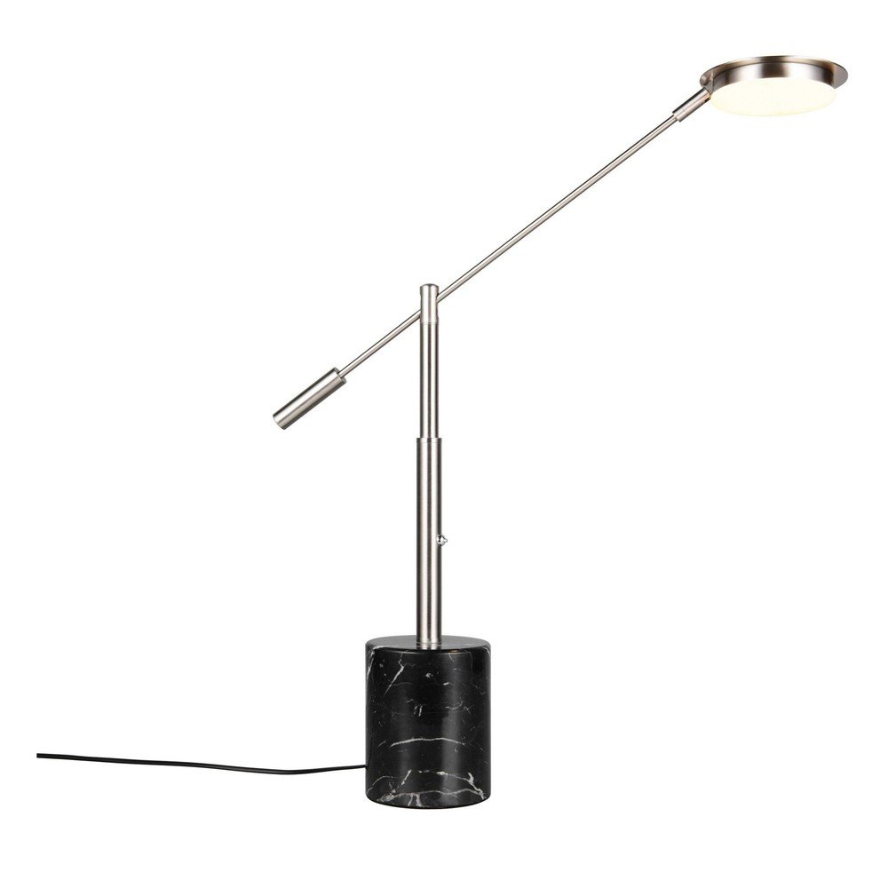 Lampa stołowa LED w czarno-srebrnym kolorze (wysokość 65 cm) Fiore – Trio Select