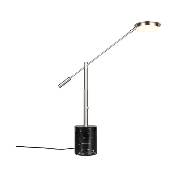 Lampa stołowa LED w czarno-srebrnym kolorze (wysokość 65 cm) Fiore – Trio Select