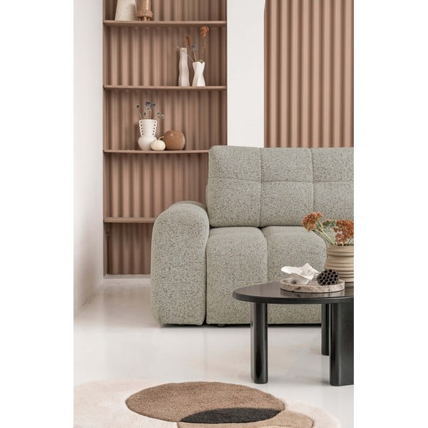 Jasnobrązowy rozkładany narożnik modułowy ze schowkiem (prawostronny) Lulu – Miuform-image-4