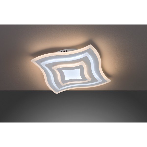 Biała metalowa lampa sufitowa LED ze zdalnym sterowaniem i ściemniaczem 43x43 cm Gorden – Fischer & Honsel-image-4