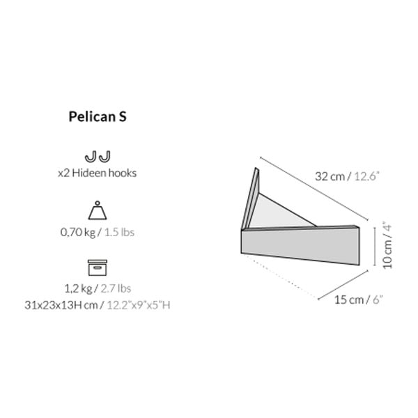 Zestaw 2 półek wielofunkcyjnych Woodendot Pelican Walnut S+M-image-4