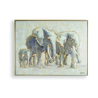 Ręcznie malowany obraz Graham & Brown Elephant Family, 80x60 cm