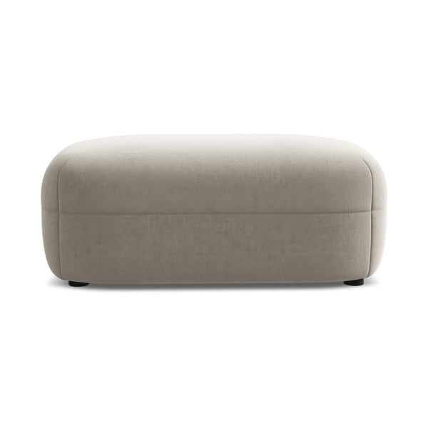 Beżowy aksamitny podnóżek Moana – Makamii