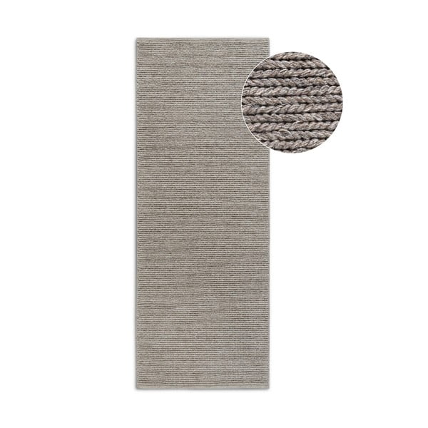 Jasnobrązowy wełniany chodnik tkany ręcznie 80x200 cm Francois – Villeroy&Boch