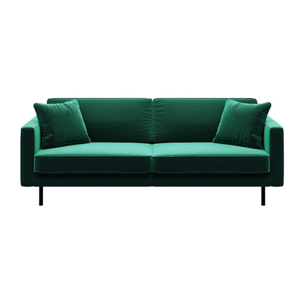 Zielona aksamitna sofa 207 cm Kobo – MESONICA