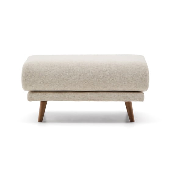 Beżowy podnóżek z tkaniny szenilowej Karin – Kave Home