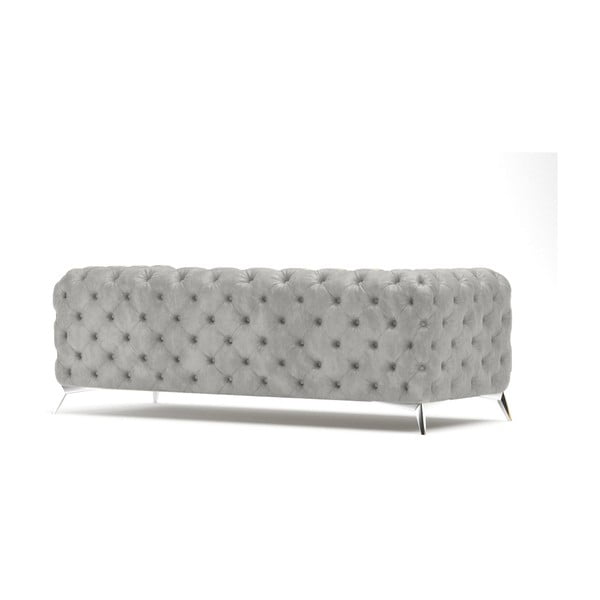 Jasnoszara aksamitna sofa 225 cm Chelsea – Ropez-image-2