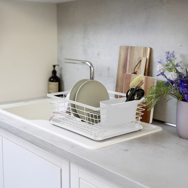 Biały metalowy ociekacz 36x30 cm Drip – Wenko-image-1