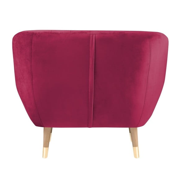 Różowy aksamitny fotel Mazzini Sofas Benito-image-4