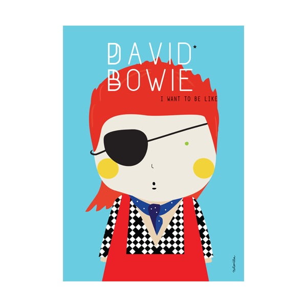 Plakat NiñaSilla Bowie, 21x42 cm