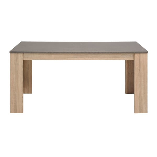 Stół z dekorem drewna dębowego i elementami z dekorem betonu Parisot Rouen, 160x88 cm