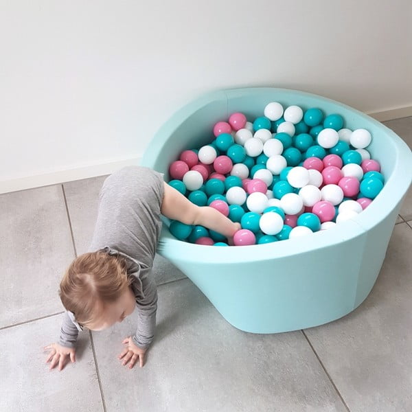Niebieski suchy basen z 200 piłeczkami Misioo, 90x40 cm-image-1