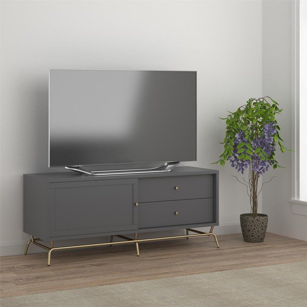 Szara szafka pod TV 150x62 cm Madison – Støraa-image-1