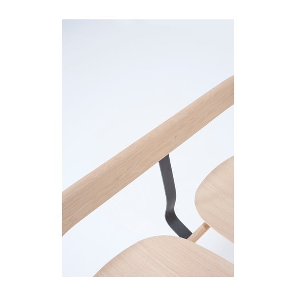 Naturalna ławka z drewna dębowego Gazzda Ava-image-4