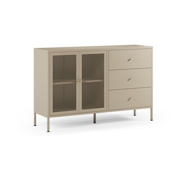 Kremowa metalowa komoda 140x90x40 cm Fayna – Marckeric-image-4