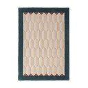 Wełniany dywan tkany ręcznie w naturalnym kolorze/zielononiebieski 200x290 cm Apex Border Wool – Flair Rugs