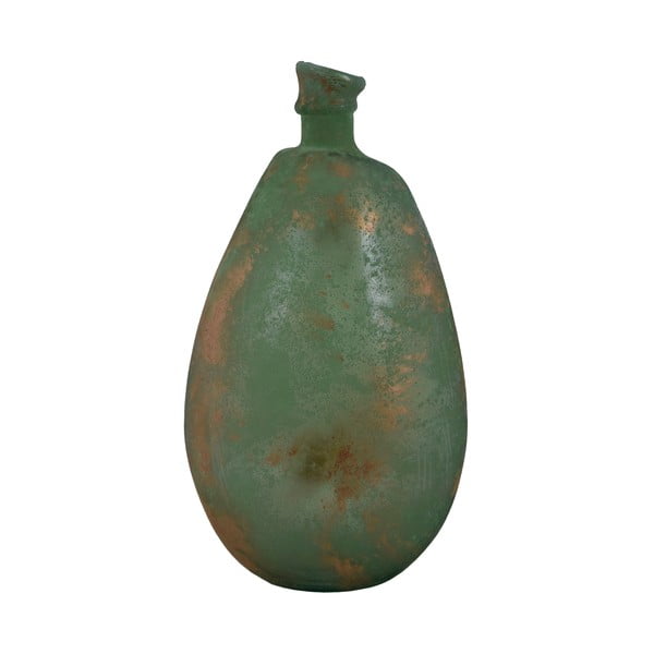 Zielony wazon ze szkła z recyklingu z patyną Ego Dekor Simplicity, wys. 47 cm