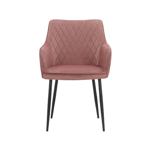 Jasnoróżowe tapicerowane fotele jadalniane zestaw 2 szt. Elvira – Støraa-image-2