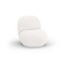 Biały fotel z materiału bouclé Chuck – Micadoni Home