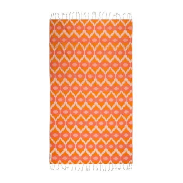 Ręcznik hammam Ripple Orange, 95x180 cm