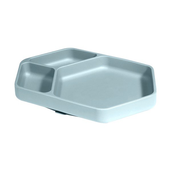 Niebieski silikonowy talerz dla dzieci 16x25 cm – Kindsgut-image-2