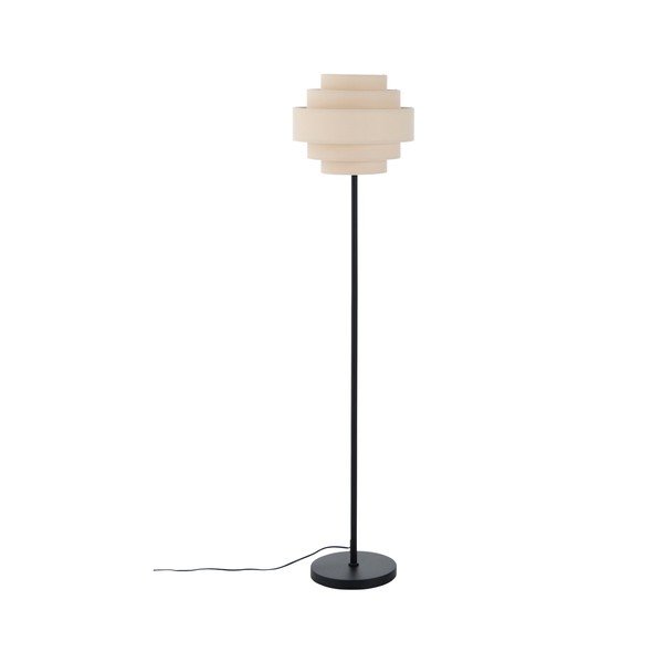 Tekstylna lampa stojąca w kolorze matowej czerni/beżowa (wysokość 145 cm) Miguel – Ellos Home