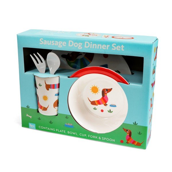 Zestaw naczyń dla dzieci 5 szt. Sunny Sausage Dog – Rex London-image-2