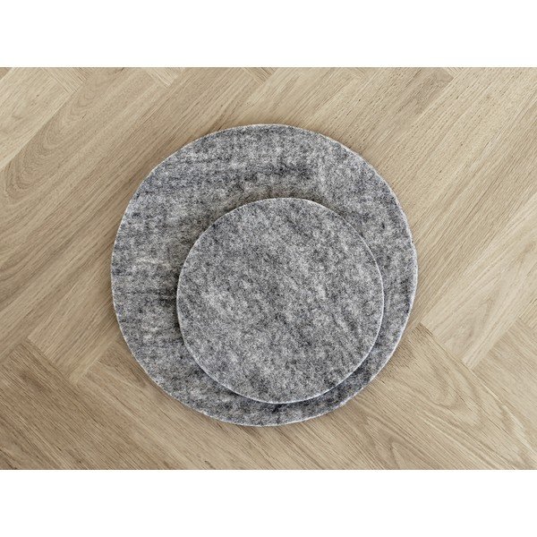 Stalowoszara filcowa podkładka z wełny Wooldot Felt Coaster, ⌀ 20 cm-image-1
