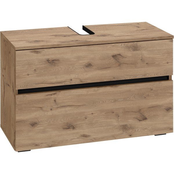 Szafka pod umywalkę w dekorze dębu 80x55 cm Wisla – Støraa-image-2